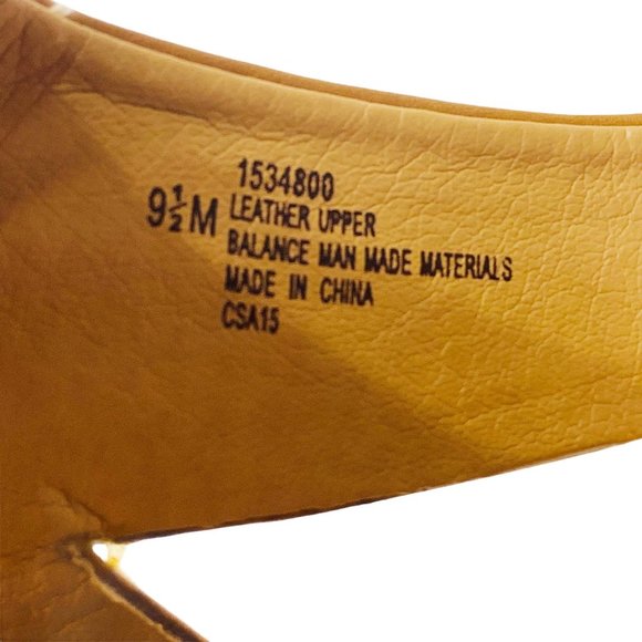 *SOLD* Sofft Womens Size 9.5 Open Toe Slingback Heels Shoes Sandals Tan Leather - Picture 10 of 12